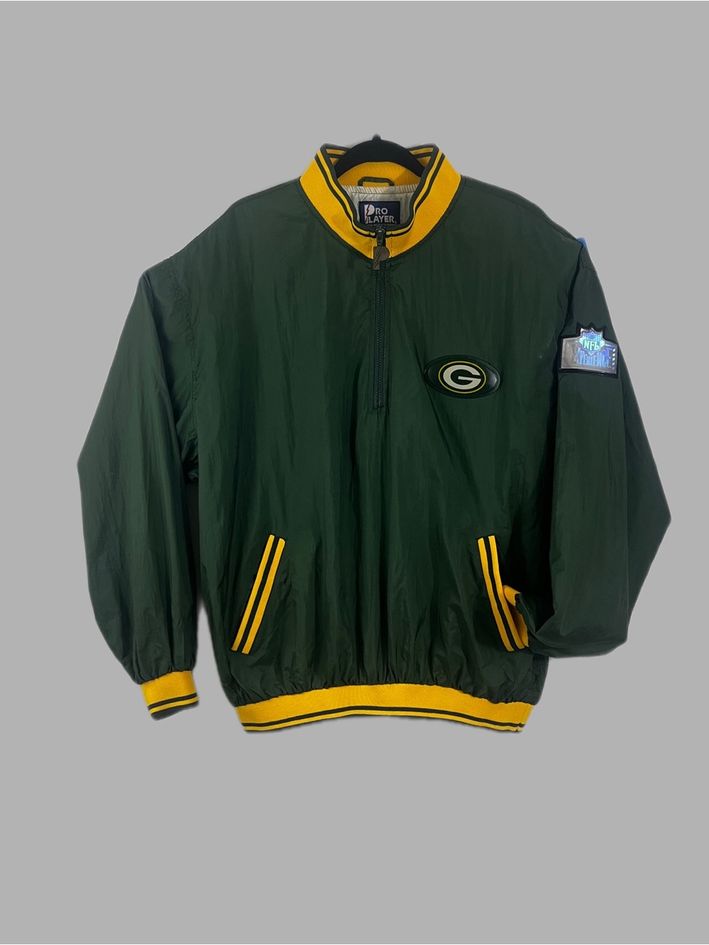 VTG Pro Player Green Bay Packers Men’s Large Quarter Zip Pullover